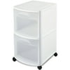 Sterilite 2 Drawer Cart- White