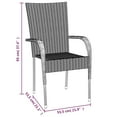 thumbnail image 4 of vidaXL 7 Piece Garden Dining Set Black Poly Rattan, 4 of 5