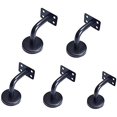 thumbnail image 1 of Handrail Bracket Black-stair Railing Bracket Including Screws-flat Seal-60x80cm, 1 of 1