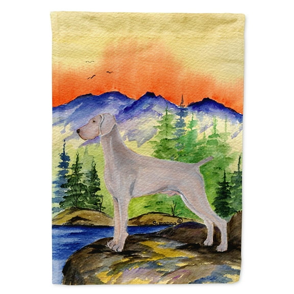 Weimaraner Flag Canvas House Size