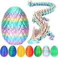 thumbnail image 2 of Dyues 3D Printed Dragon Eggs with Dragon Inside,Mystery Crystal Dragon in Egg,Executive Dragon Egg Gifts for Kids,Articulated Dragon,Adults Fidget Toys for Autism ADHD,Random Rainbow, 2 of 13