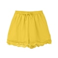 thumbnail image 4 of ShomPort Girls Lace Trim Shorts Casual Summer Elastic Waist Drawstring Loose Comfy Dressy Shorts, 4-14Y, 4 of 9