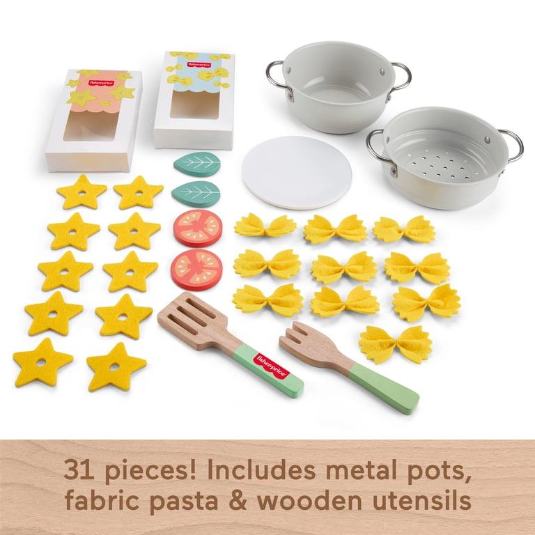 Pots and Pasta Chef Set with Wooden Food - 31 Pieces photo 5