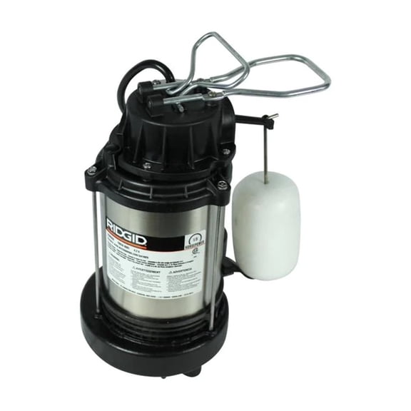 RIDGID 1/3 HP Stainless Steel Dual Suction Sump Pump