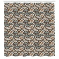 thumbnail image 3 of Ambesonne Paisley Shower Curtain, Vintage Oriental Ethnic, 69"Wx84"L, Redwood and Blue Grey, 3 of 3