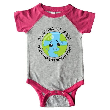 

Inktastic Climate Change It s Getting Hot in Here Sad Planet Earth Gift Baby Boy or Baby Girl Bodysuit