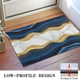 thumbnail image 3 of Blue Marble Gold Wave Pattern Door Rugs,Washable Non Slip Door Mats Indoor,Decorative Door Mats,Entry Mat Indoor for Entrance,Bedroom,Kitchen,Bathroom,16"x24", 3 of 6