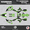 Green, variant on Kalair GFX Graphics Kit for Kawasaki KX250F (2021-2023) Warrior Series