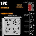 thumbnail image 2 of Female Expression Stencil 11.8x11.8" Girl Facial Profile Painting Stencils Woman Face Drawing Large Stencils Reusable Face Close-up Templates for Fabric Tiles Floor Furniture Wood, 2 of 9