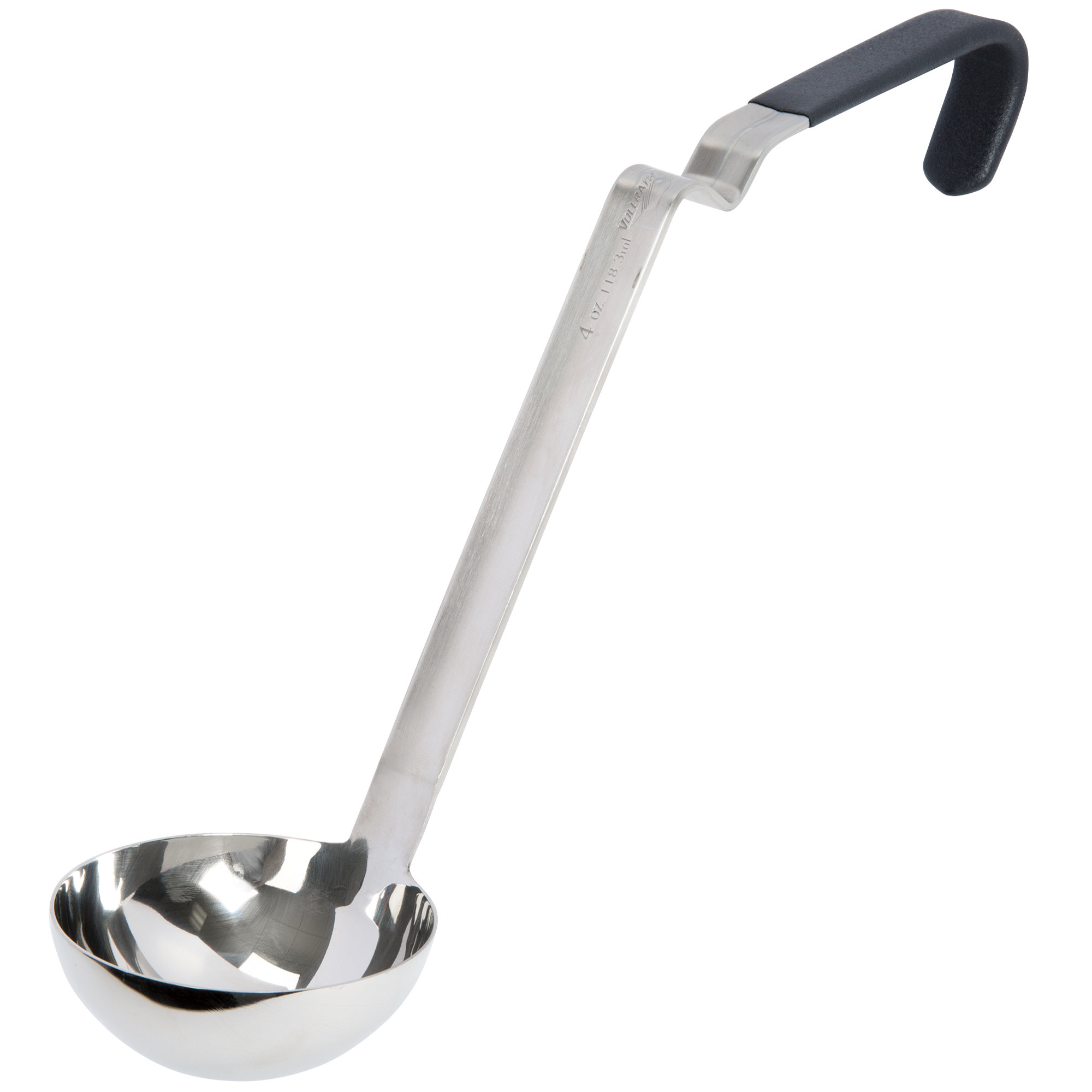 1pack Vollrath Jacob S Pride 4 Oz One Piece Stainless Steel Ladle With Ergo Grip Black Kool Touch Handle Walmart Com