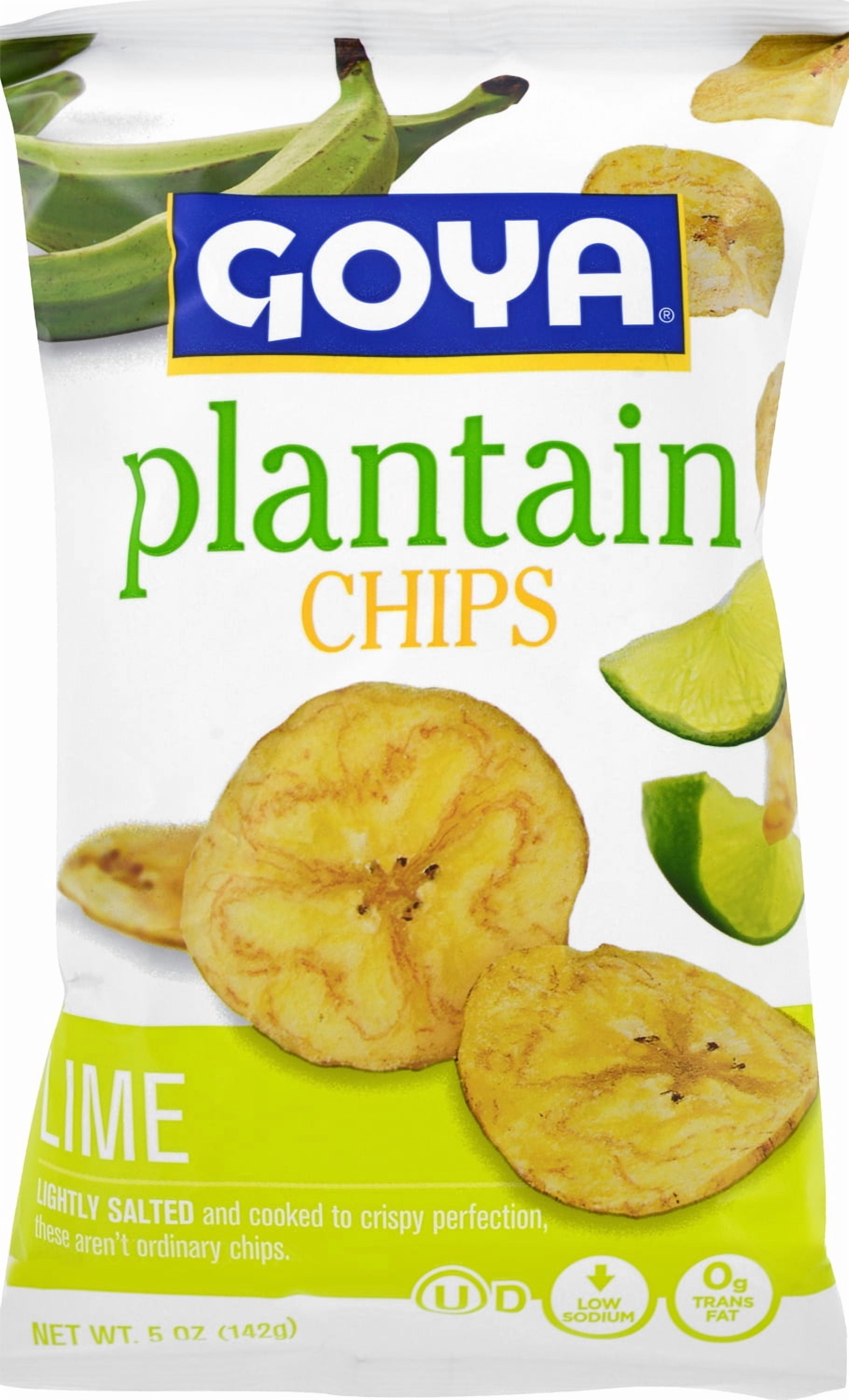 (5 pack) GOYA Plantain Chips, Lime Flavor, 5 oz Bag