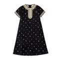 thumbnail image 6 of Kogui Summer Dress for Girls Kids Baby Girls Casual Dress Toddler Smocking Dress Floral Print Sundress for Spring Summer 5T (Black,5 Years), 6 of 8