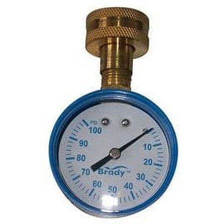 Brady Pressure Gauge 0-100 Psi 3/4 " Lead Free 0-100 Psi