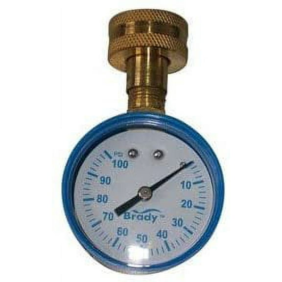 Brady Pressure Gauge 0-100 Psi 3/4 " Lead Free 0-100 Psi