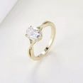 thumbnail image 5 of solitaire jewels 1.7CT Oval Moissanite Twisted Shank Engagement Ring For Women, 14K Yellow Gold, 5 of 7