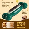 thumbnail image 2 of Interactive dog toy, designed for aggressive chewers: dog chew toy with built-in treats, durable dog treat toy, keeps them busy, nutritional bone for medium and large dogs, beef flavor, 2 of 4