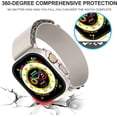 thumbnail image 2 of 2 Pack Hard PC Case with Tempered Glass Screen Protector Compatible with Apple Watch Ultra 2 (2024) / Ultra 49mm, Scratch Resistant Lightweight Full Coverage Cover for iWatch, 1 Starlight + 1 Clear, 2 of 7