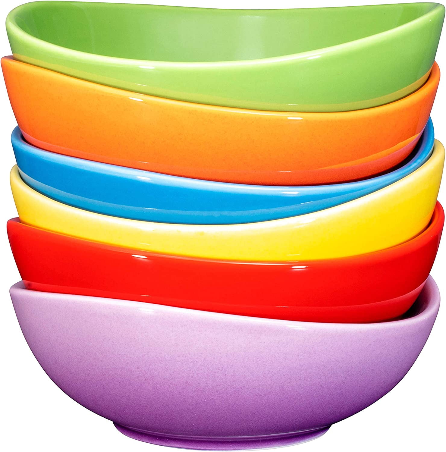 Bruntmor Ceramic Dessert Bowls Set 18 Oz Durable Ceramic Bowls Set Of 6