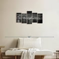 thumbnail image 2 of Elephant Stock Chicago City Monochrome Wall Art - Horizontal Multi Panel Canvas - 5 Pieceliving Room Wall Decor - Photography City Multi Panel - Gray And Black Decor - 34" x 16", 2 of 4