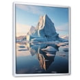 thumbnail image 2 of Designart "Blue Iceberg Majestic Frost" Nautical & Beach Floater Framed Canvas Wall Art, 2 of 7