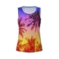thumbnail image 4 of Fotbe Palm Trees at Sunset Womens Loose Fit Casual Flowy Slim-Fit Tank Tops Athletic Round Neck Trendy Sleeveless Summer Tops for Gym and Yoga-XX-Large, 4 of 9