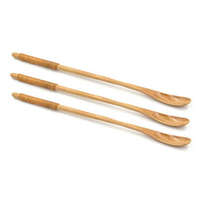 Lautechco 3 Pcs Cuillère à Mélanger pour Café et Thé à Long Manche