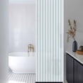 thumbnail image 3 of Blue Striped Window Privacy Film, Blue White Stripes Farmhouse Static Cling UV Sun Blocking Heat Control Window Tint Day and Night, Non-Adhesive Reusable One Way Windows Privacy Cover 17.7''x78.7'', 3 of 7