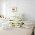 thumbnail image 6 of Manfei Yellow Blue Floral Bedding Comforter Set for Girls, Green Leaves King Bedding Sets, Botanical Plant Theme Bed Sheets, Ultra Soft Home Decor Reversible 7 Pieces, 6 of 8