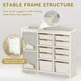 thumbnail image 3 of Leavader Multi-layer Storage, Toy Picture Book Storage Children's Floor Shelf Building Blocks Plastic Storage Cabinet with 10 Organizer Basket, 3 of 8