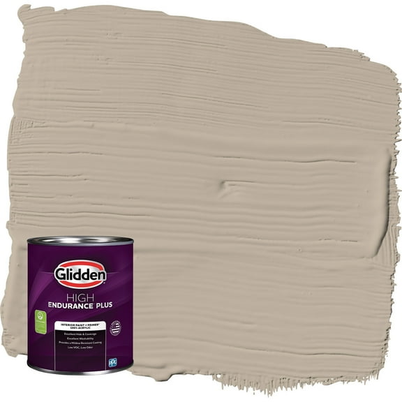 Glidden HEP Discover / Beige Flat Interior Paint with Primer, 1 Quart