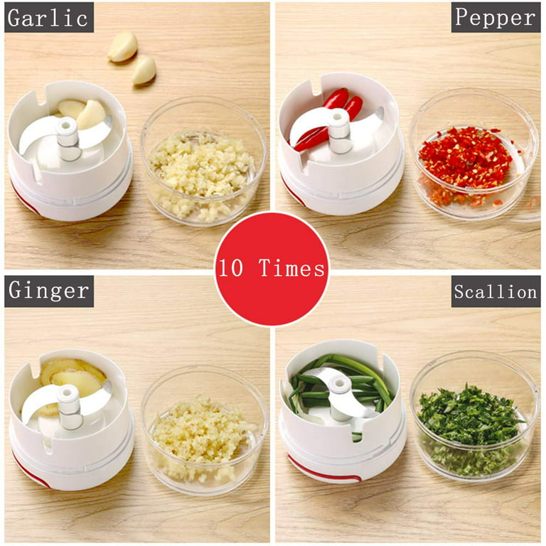 MORGIANA Mini Food Chopper, Manual Vegetable Grinder for Garlic,  Onion,Tomato, Carrot Mini Choppers , 170ml