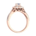 thumbnail image 2 of 1/2 Carat Cushion cut Halo Diamond Engagement Ring in 10K Rose Gold (Ring Size 10.5), 2 of 4