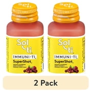 (2 pack) Sol-Ti Immuni-ti SuperShot Organic Raspberry Living Beverage 2.1 fl oz