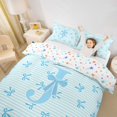 thumbnail image 2 of Manfei Cartoon J Personalized Initial Duvet Cover Set for Kids Girls,Teens Female Geometric Stripes Kawaii Bowtie Bedding Full,Lightweight Room Decor,3-Piece,No Comforter, 2 of 6