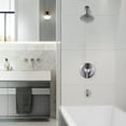 thumbnail image 3 of WOWOW Brushed Nickel Shower Tub Kit Brass Shower Faucet Set with Tub Spout and 6-Inch Rain Shower Head, Single Handle Tub and Shower Trim Kit, Shower Valve Include, 3 of 5