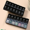 thumbnail image 2 of ARCTICICE 2-Pack Pill Box 7 Day Pill Organizer 2 Times a Day Large Pill Travel Case, 14 Individual Compartmented Pill Box with Braille Printed, 2 of 8
