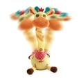 thumbnail image 4 of BESTSKY 2026 New Funny Dancing Giraffe Stuffed Animal Toys Singing Song Infants Toddlers Toy Repeats What You Say Interactive Deer Push Glowing Musical Toy Birthday Christmas Gift, 4 of 7