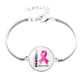thumbnail image 1 of Cancer Awareness Bracelet Ribbon Trinket Inspirational Jewelry for Women Support, 1 of 3