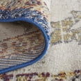 thumbnail image 5 of HomeRoots 513806 8 x 11 ft. Ivory Gold & Blue Floral Stain Resistant Rectangle Area Rug, 5 of 5