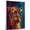 Airedale Terrier, variant on Welsh Springer Spaniel Dog Trumpet Art Stretched Canvas Size 8x12 – Welsh Springer Spaniel Dog Playing Trumpet Wall Art, Dog Lover Canvas, Music Theme Decor for Living Room