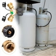 thumbnail image 1 of Herramientas y mejoras para el hogar Adaptador de recarga de propano con manómetro Adaptador de codo de recarga de propano mejorado con tanque de propano de 5 a 40 lb Presión de recarga de propano de, 1 of 7