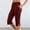Wine, variant on Maean Women's Capris Pant Casual Elastic Waisted Loose Capri Pants Cropped Dressy Trousers with Pockets