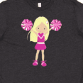 thumbnail image 4 of Inktastic Cheerleaders, Girl With Blonde Hair, Pink Uniform Youth T-Shirt, 4 of 5