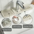 thumbnail image 3 of Gemdeck 15" Silicone Faucet Mats Kitchen Sink Splash Guard Water Catcher, Light Grey, 3 of 6
