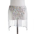 thumbnail image 3 of Boho Crystal Body Chain Faldas de baile Cadenas de cinturo Verano Playa Borla Flecos Cadenas para el cuerpo Cinturón de moda para mujeres y niñ Fernando Falda de cadena de cintura de mujer, 3 of 8