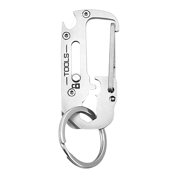 Mightlink Carabiner Keychain High Strength Portable Keychain Pendant Stainless Steel Eight-in-one Multi-Functional Keychain for Outdoor