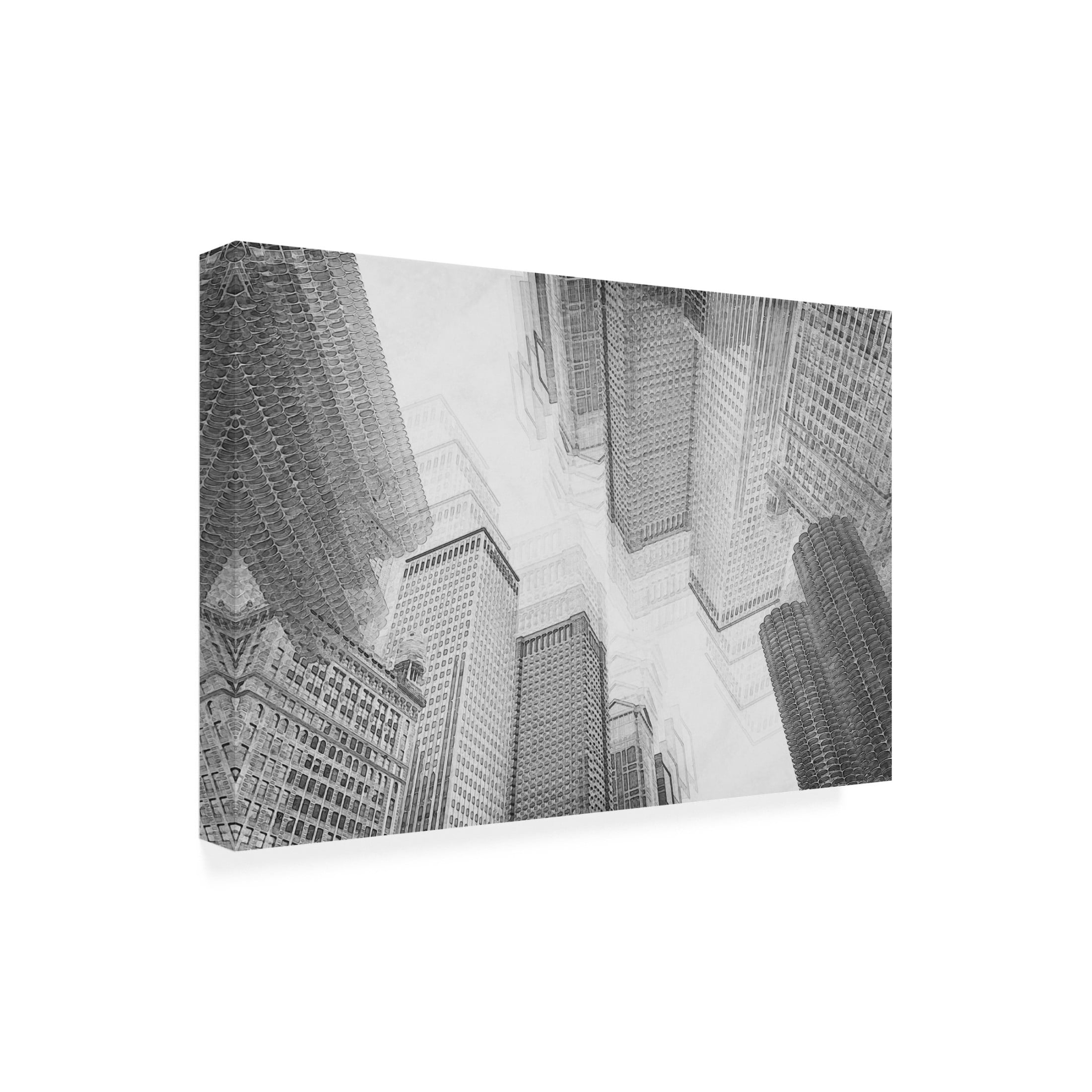 Trademark Fine Art Roswitha Schleicher Schwarz densification of the City Canvas Wall Art