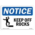 thumbnail image 1 of SignMission OS-NS-P-710-L-13828 Panneau de Signalisation - Éloignez-Vous des Rochers, 1 of 1