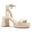 Ivory, variant on YDN Womens Open Toe Platform Sandals Chunky Mid High Heels with Rhinestone Studded Strap Dressy Casual Party Daily Shoes Size 4 Gold