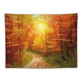 thumbnail image 5 of GOSMITH  Autumn Path Tapestry Pink Cherry Blossom Wall Tapestry Spring Flower Romantic Wall Hanging for Livingroom Bedroom Home Dorm Decor, 5 of 7